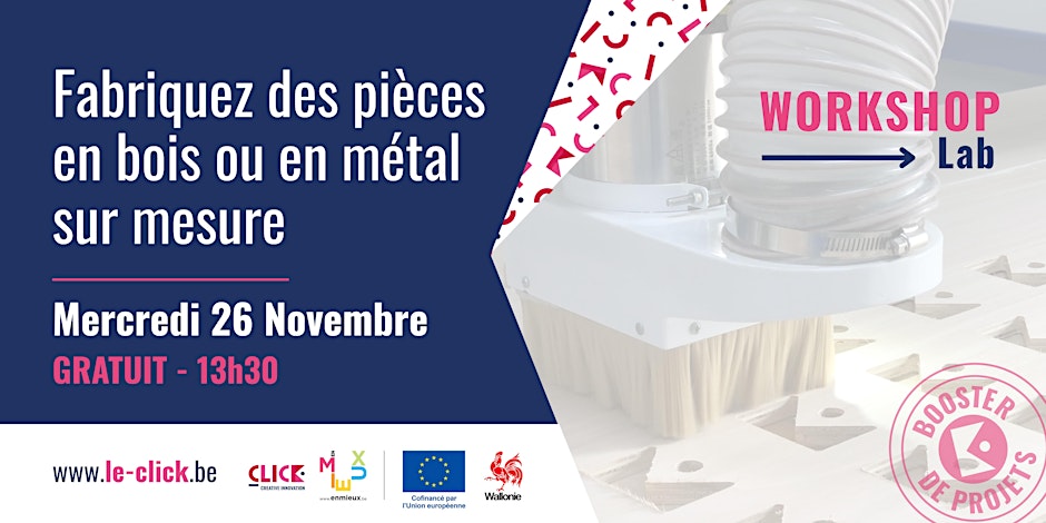 Visuel du Workshop avec les machines CNC à Commande numérique du 26-11